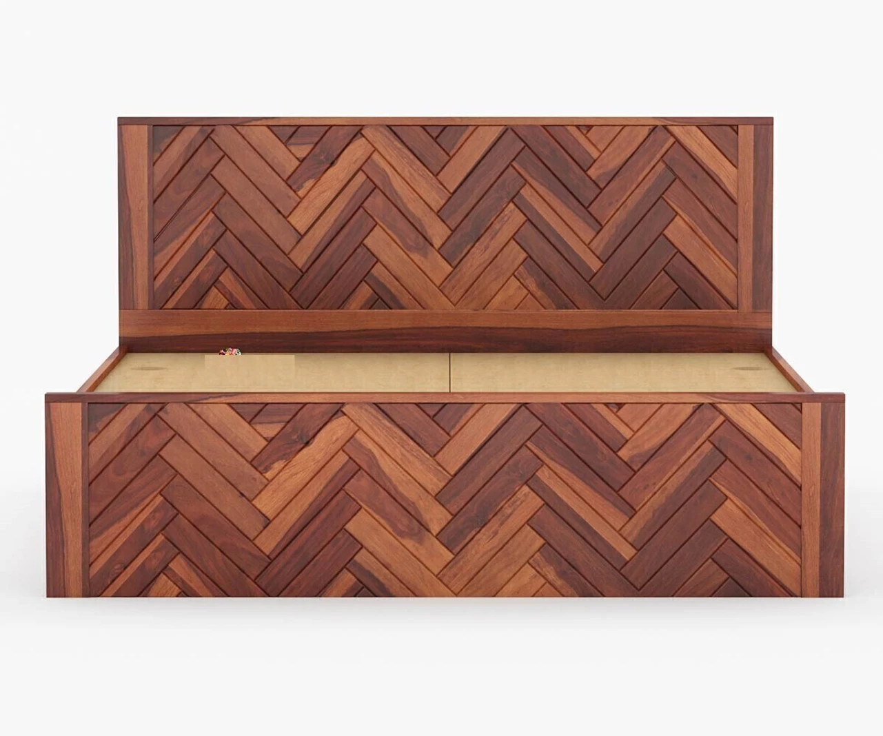 Flipkart Perfect Homes Solid Wood King Bed, 208.28 cm x 193.04 cm (6.83 ft x 6.33 ft) (Finish Color - Honey Finish, Delivery Condition - DIY(Do-It-Yourself)) - Image 3